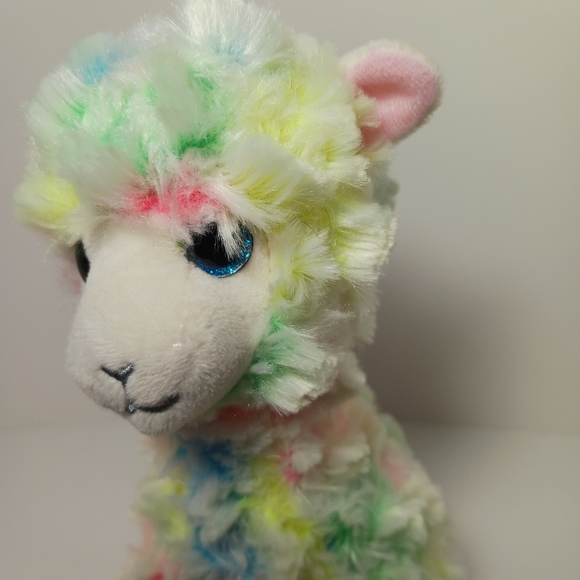 TY Beanie Babies Lola the Llama 8" Plush Rainbow Multicolored Stuffed Animal - Picture 4 of 10